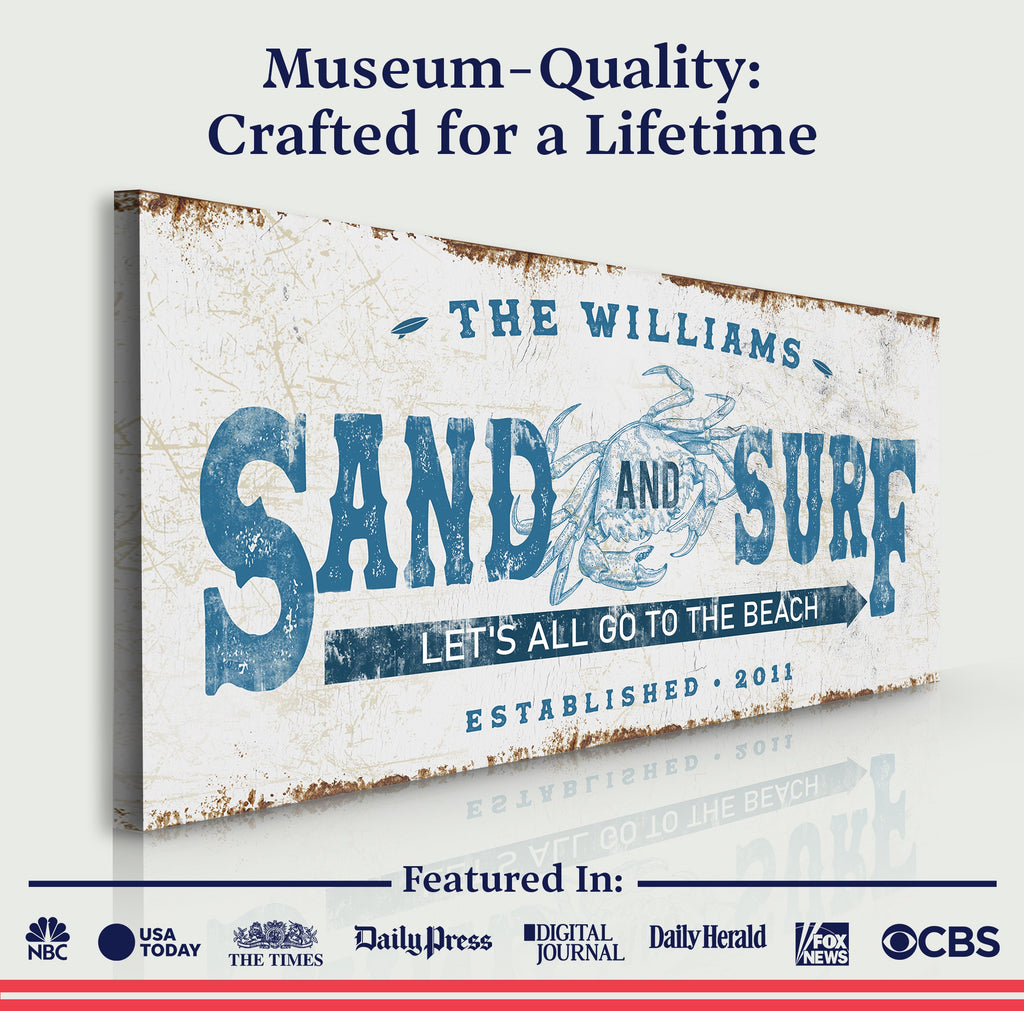 Sand And Surf Sign