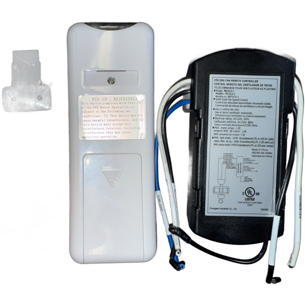 Substitute for Design House KUJCE10511 Ceiling Fan Remote Control Kit - 154286 [63T-AC83T-KIT]