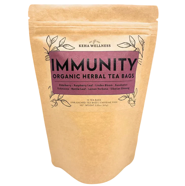 Immunity Tea Bags — Elderberry & Echinacea | Organic Herbal Blend