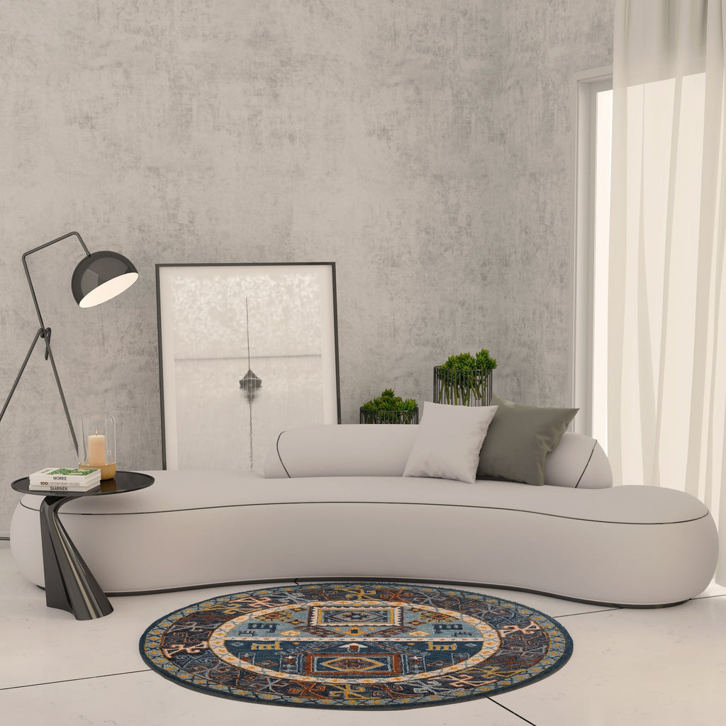 Premium Hand-Tufted Rug Made of 100% Wool  - Inca Fable - 5x5 Feet