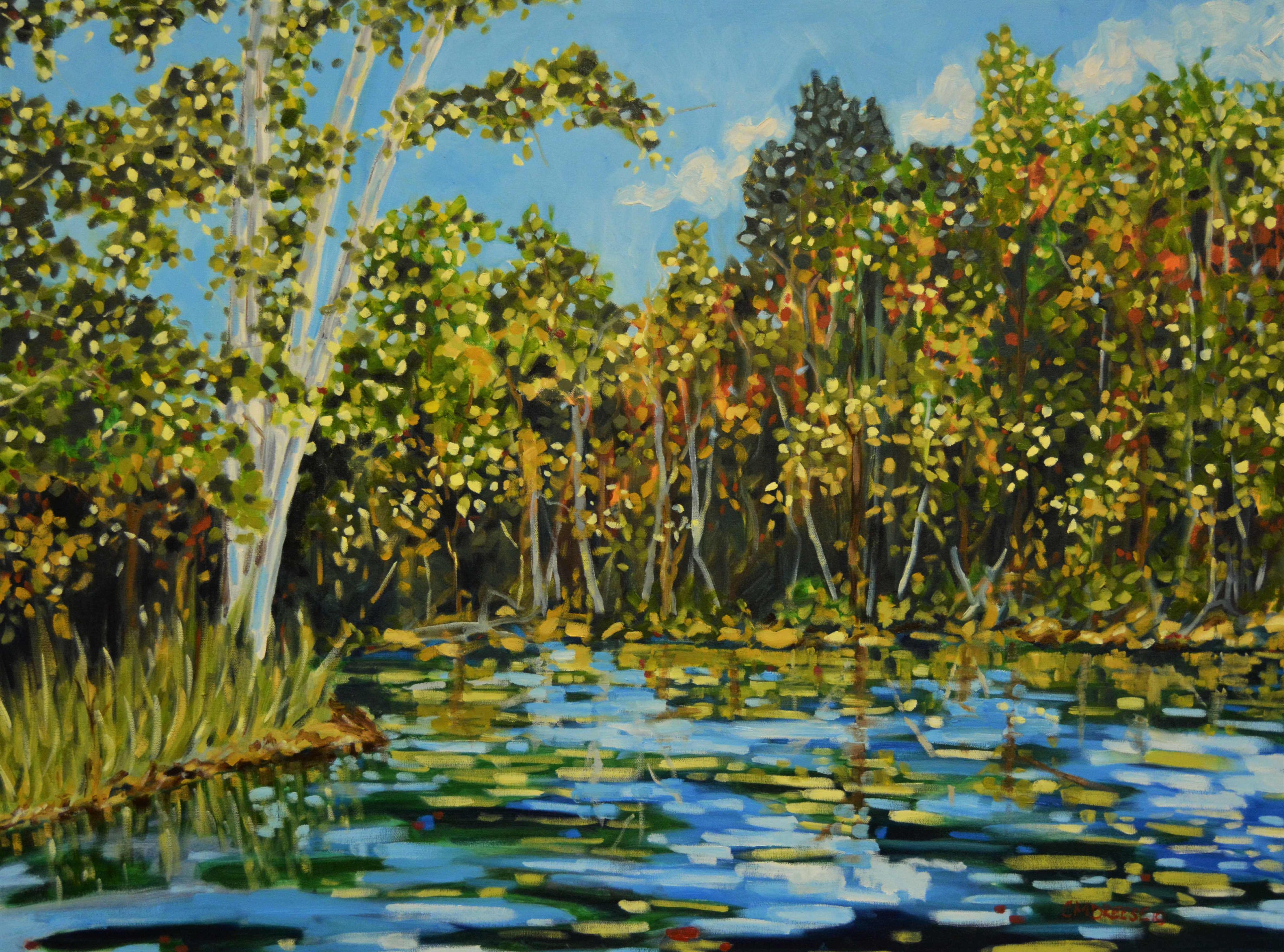 SOLD "Indian River" Oil Painting on Canvas. Artist Christi Dreese