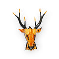 Wall Hanging Carved Deer Head 14 in