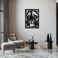 Steel Tiger Face Metal Wall Art - Contemporary Minimalist Style