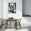 Modern Steel Owl Wall Art - Contemporary Metal Sculpture for Home and Office Decor