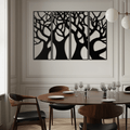 Metal Tree Panel Wall Art Four Piece Contemporary Sculptural