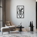 Geometric Deer Metal Wall Art - Modern Minimalist Premium Steel Hanging Sculpture