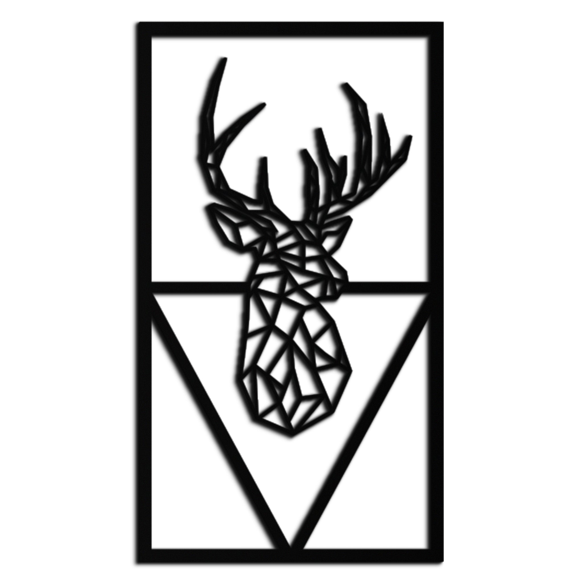 Geometric Deer Metal Wall Art - Modern Minimalist Premium Steel Hanging Sculpture