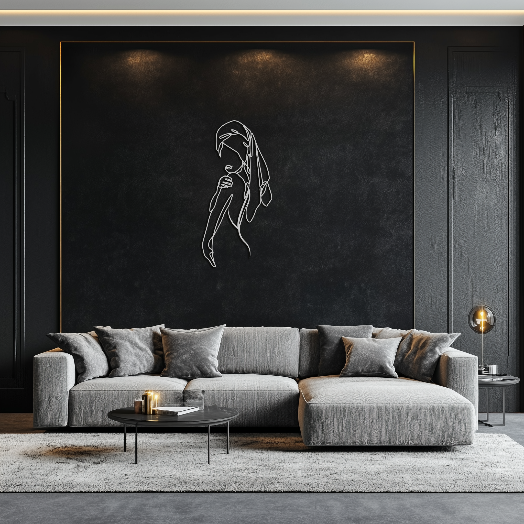 Elegant Bride Silhouette Metal Wall Art - Modern Minimalist Premium Steel Wall Decor