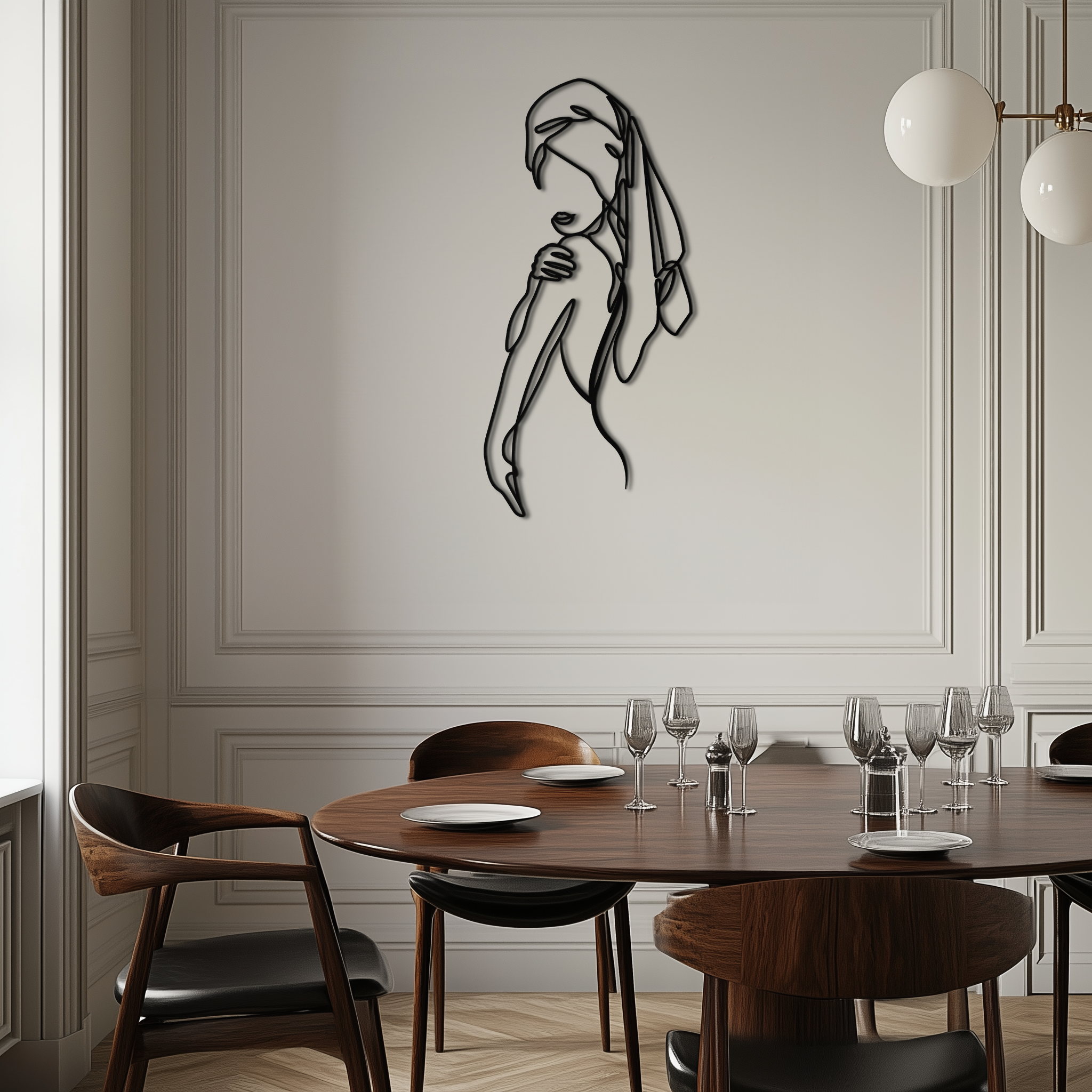 Elegant Bride Silhouette Metal Wall Art - Modern Minimalist Premium Steel Wall Decor