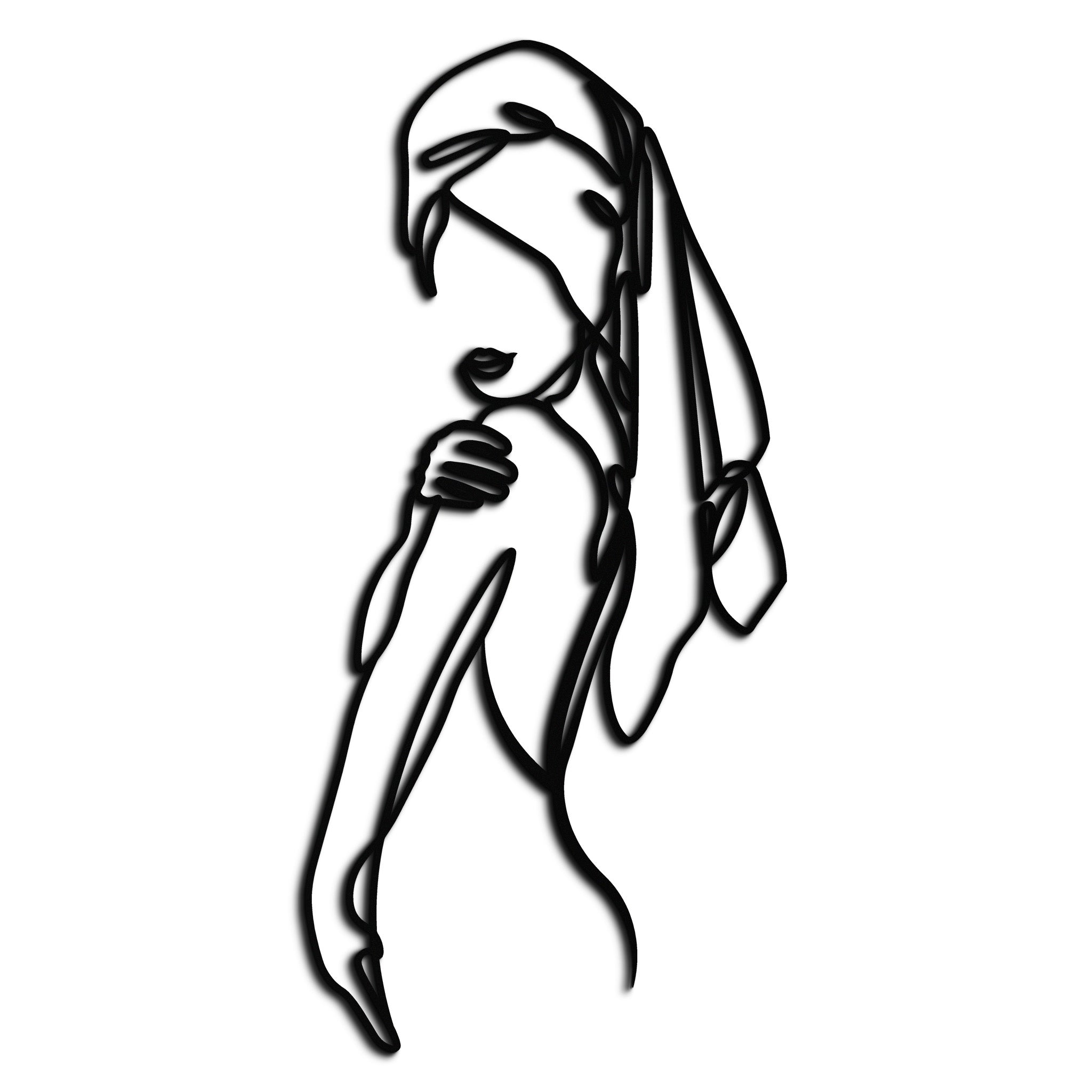 Elegant Bride Silhouette Metal Wall Art - Modern Minimalist Premium Steel Wall Decor