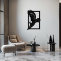 Steel Majestic Eagle Wall Art Geometric Contemporary Minimalist Home Office Decor