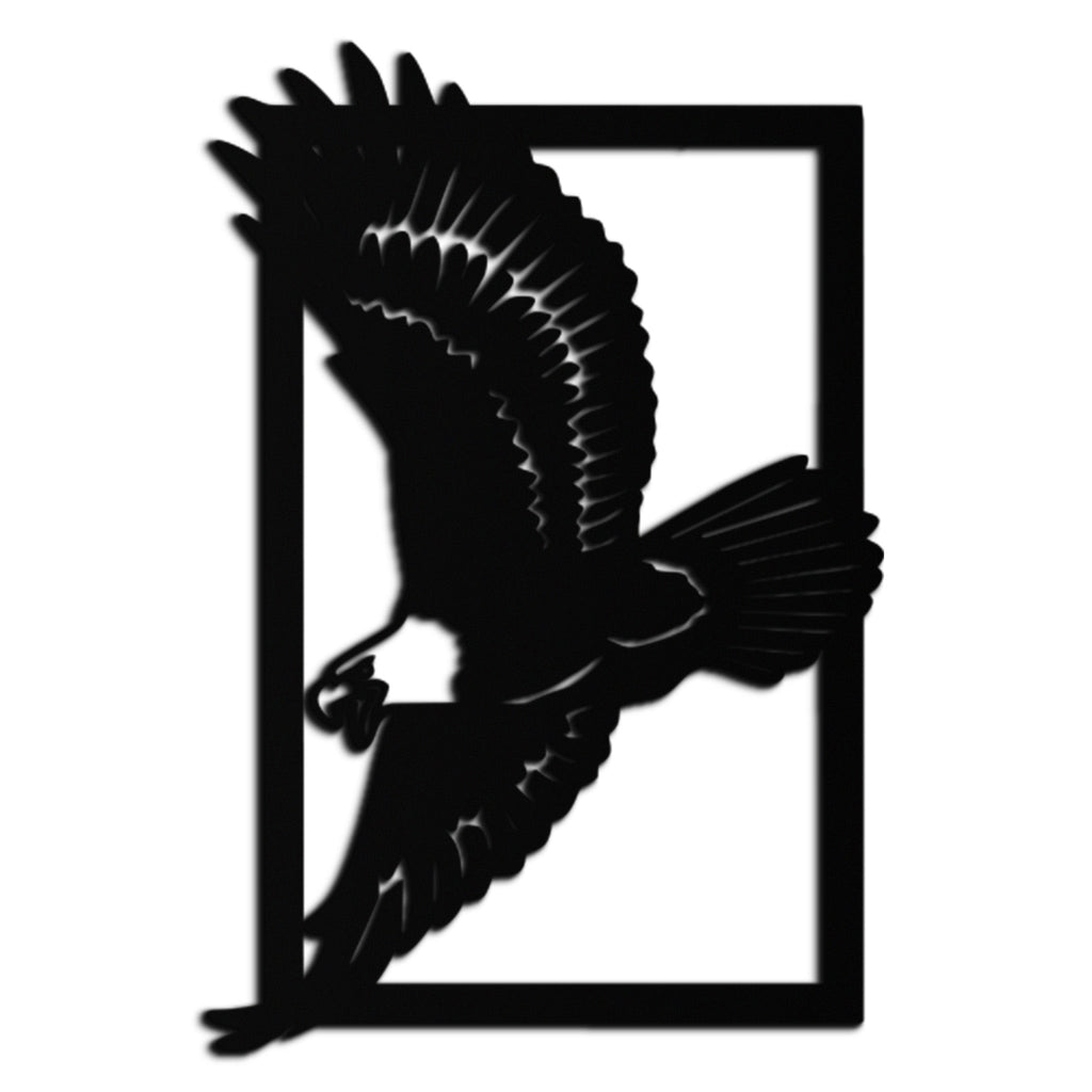 Steel Majestic Eagle Wall Art Geometric Contemporary Minimalist Home Office Decor