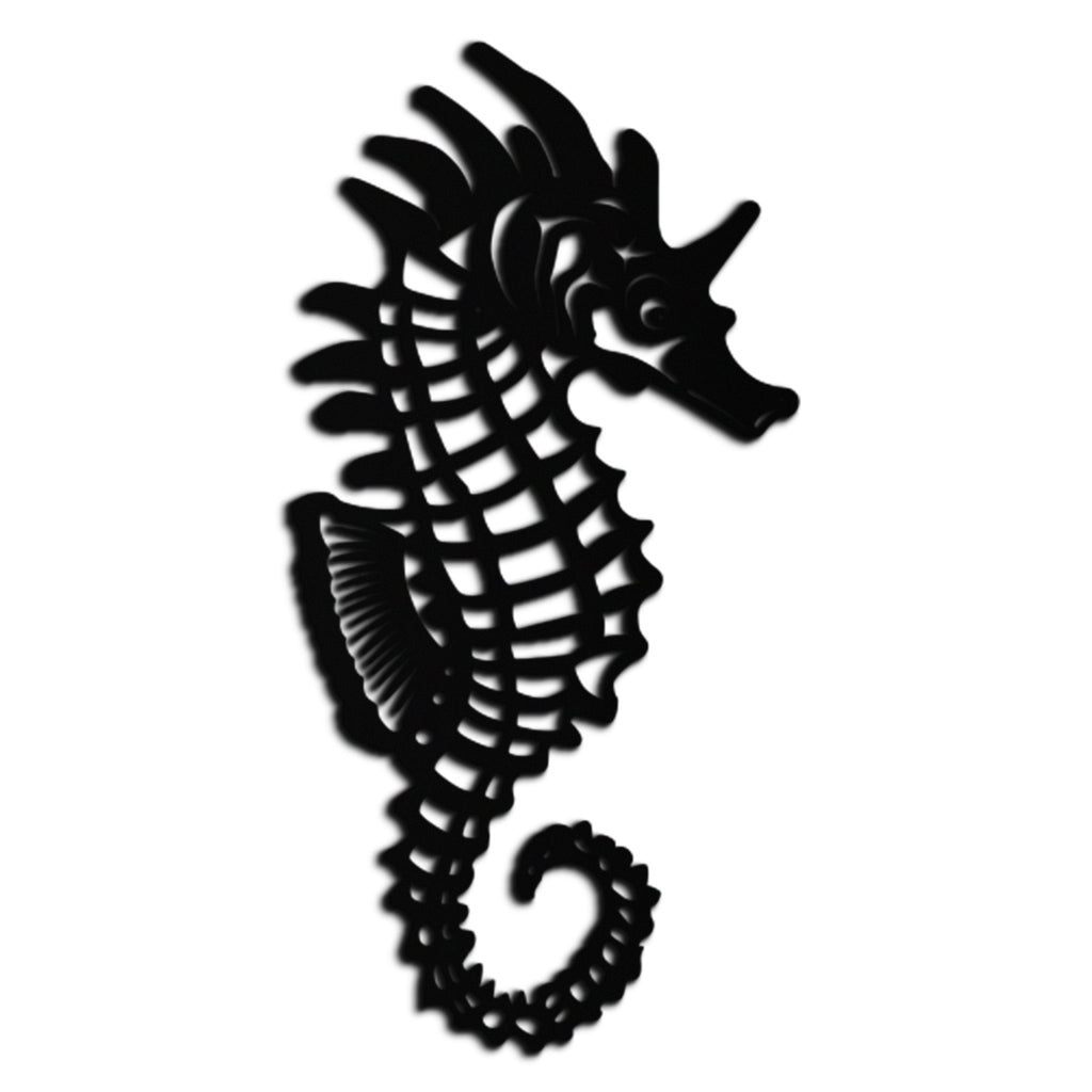 Metal Seahorse Wall Art - Minimalist Modern Ocean Inspired Design