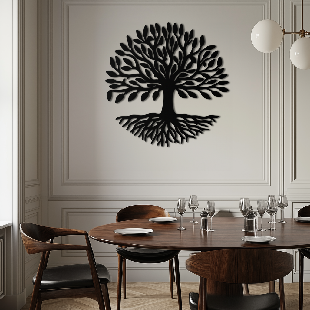 Steel Tree of Life Metal Wall Art - Modern Nature Inspired Decor