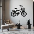 Geometric Bicycle Metal Wall Art - Modern Industrial Steel Powder Coat Finish Decor