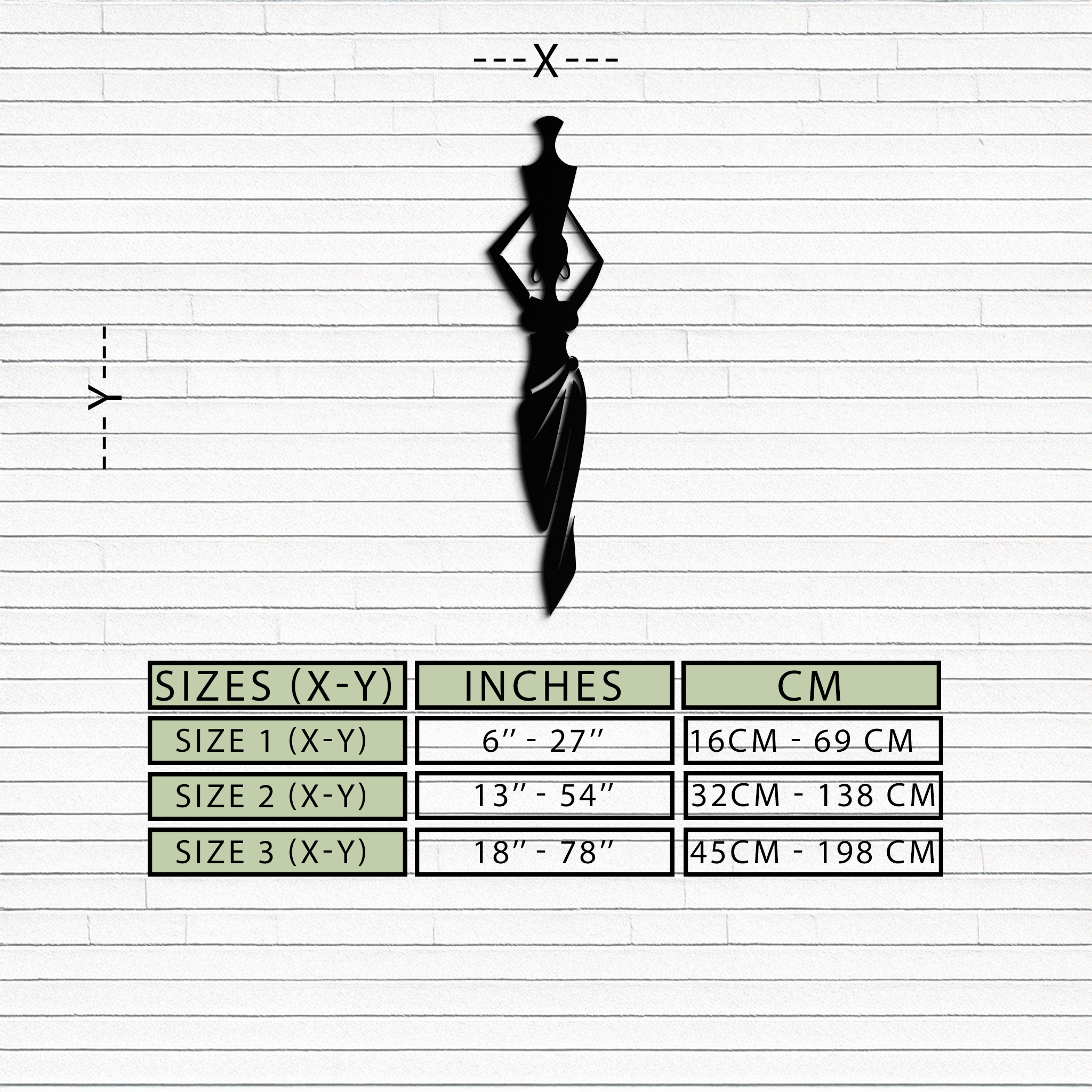 Black Steel African Woman Metal Wall Art - Modern Silhouette