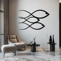 Minimalist Metal Fish Wall Art Modern Coastal Accent Sculpture