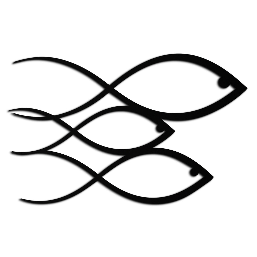 Minimalist Metal Fish Wall Art Modern Coastal Accent Sculpture