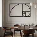 Metal Wall Art - Golden Ratio Spiral Geometric Modern Design