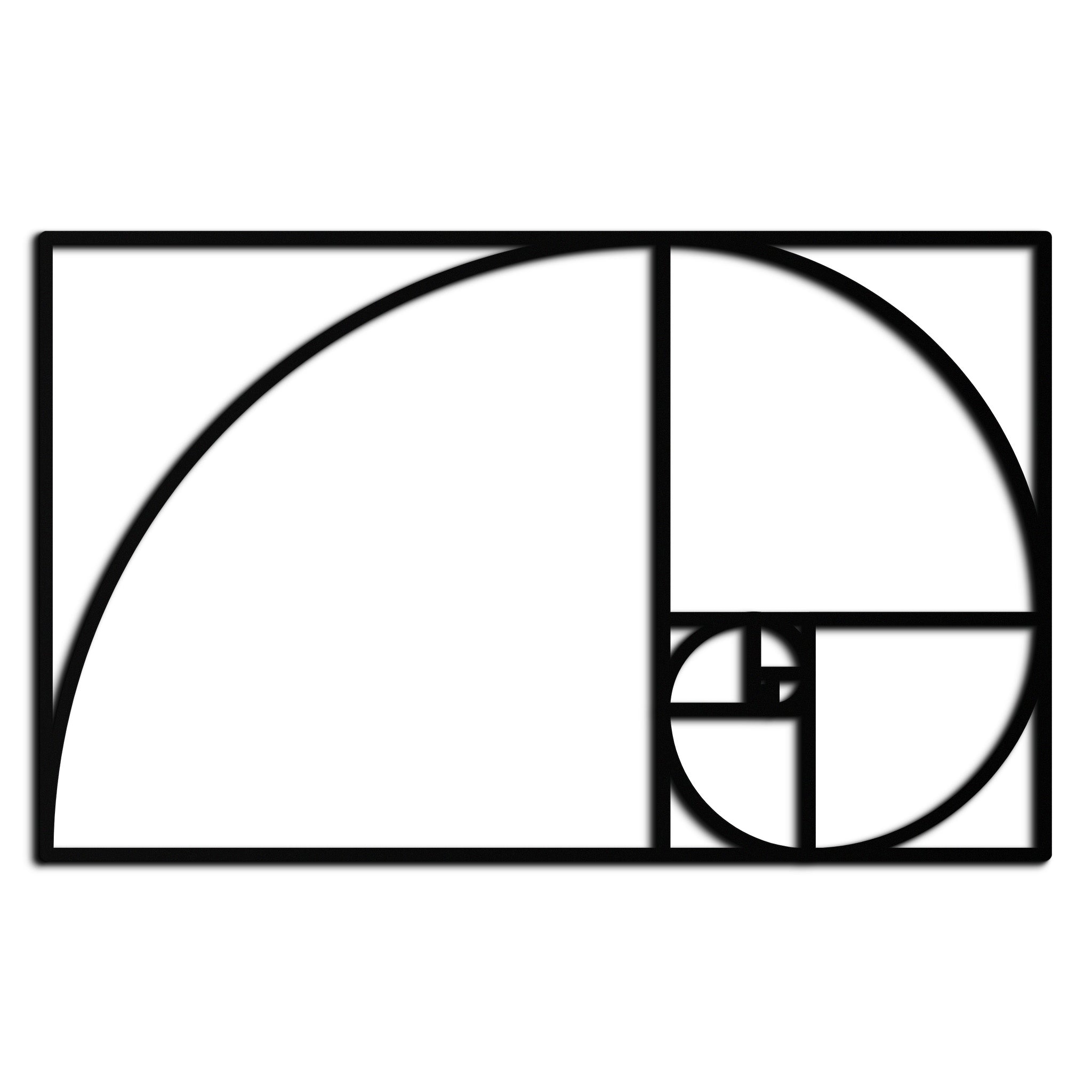 Metal Wall Art - Golden Ratio Spiral Geometric Modern Design