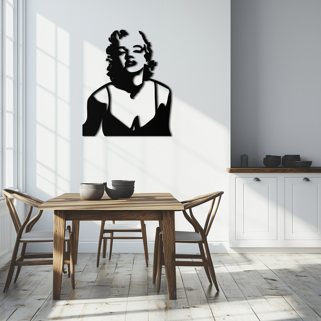 Steel Geometric Silhouette Wall Art Marilyn Monroe Modern Vintage Industrial Decor