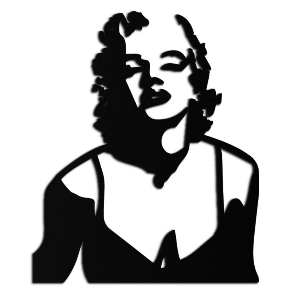 Steel Geometric Silhouette Wall Art Marilyn Monroe Modern Vintage Industrial Decor