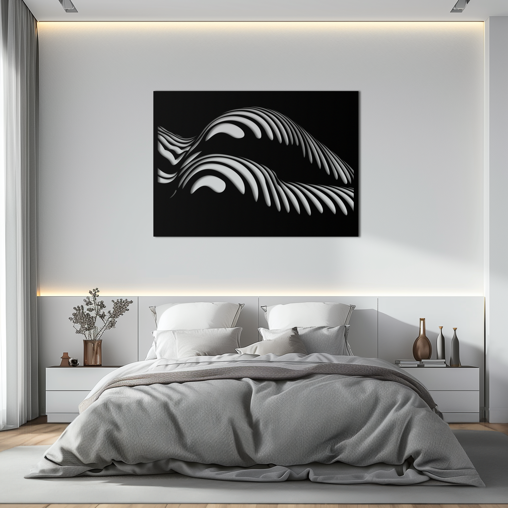 Abstract Metal Wall Art - Female Form Modern Geometric Design