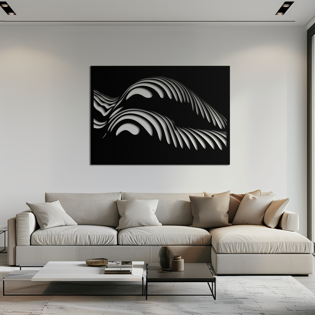 Abstract Metal Wall Art - Female Form Modern Geometric Design