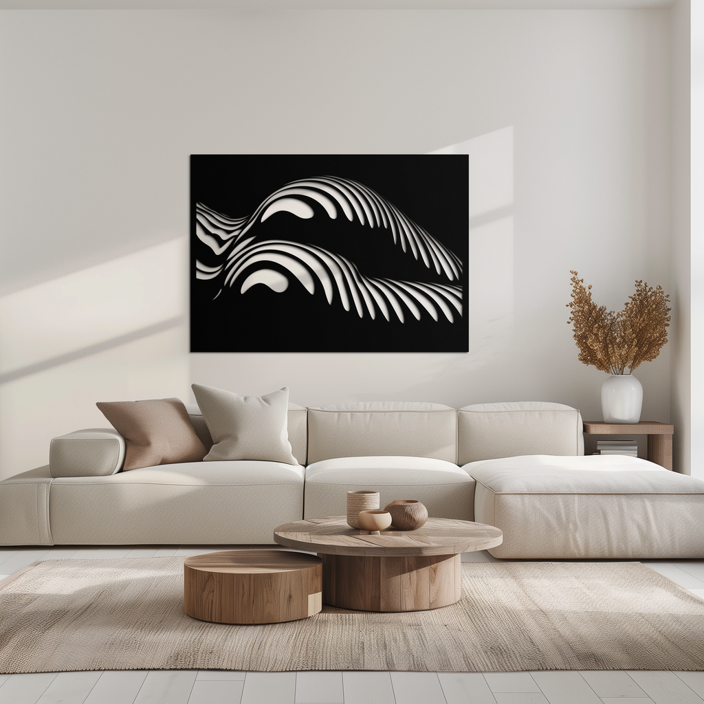 Abstract Metal Wall Art - Female Form Modern Geometric Design