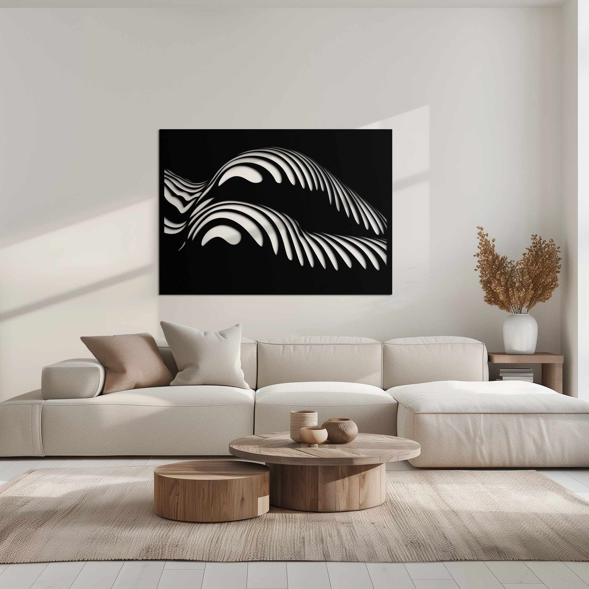 Abstract Metal Wall Art - Female Form Modern Geometric Design