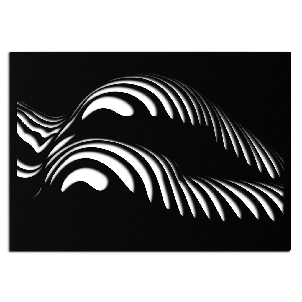 Abstract Metal Wall Art - Female Form Modern Geometric Design