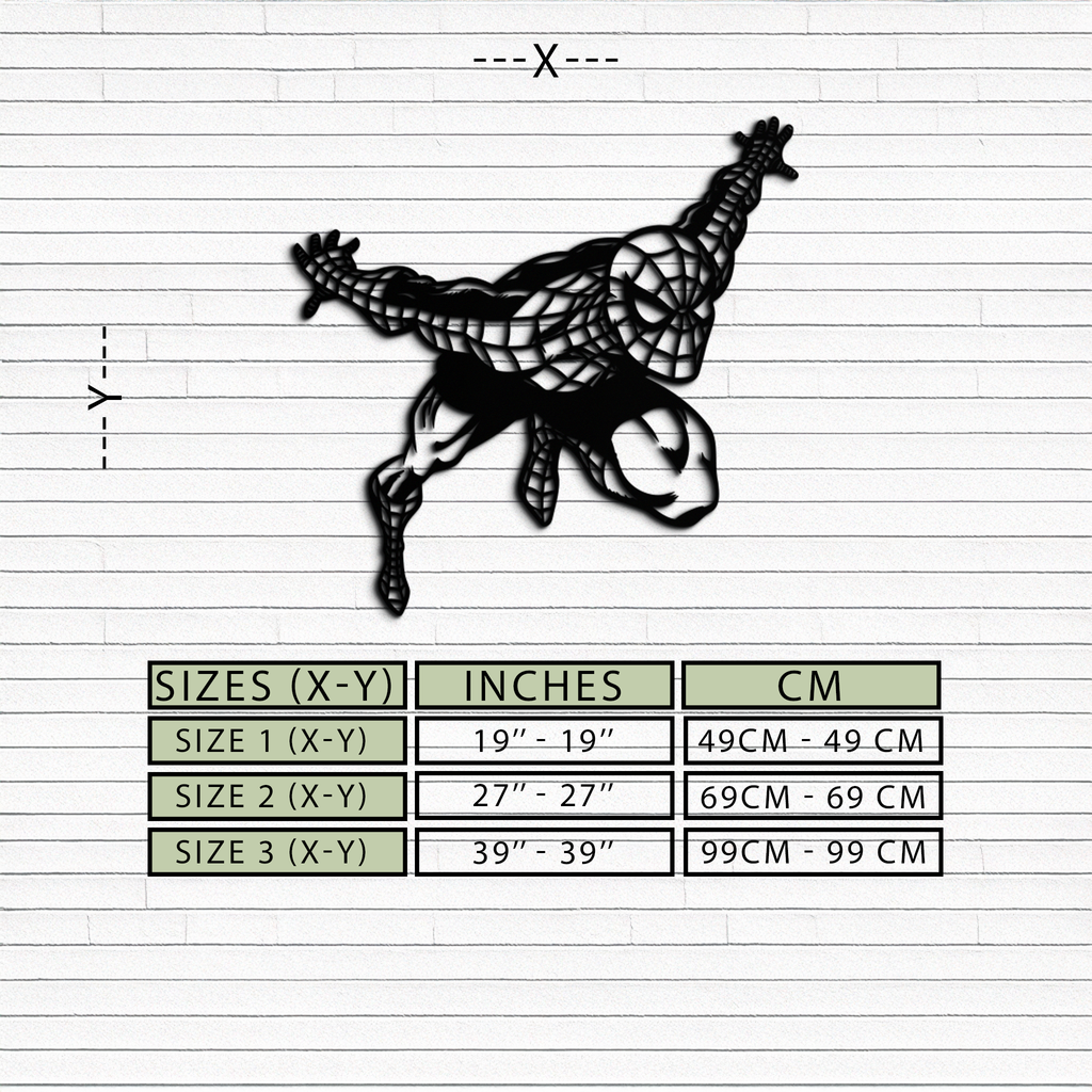 Spider-Man Geometric Metal Wall Art - Modern Minimalist Style