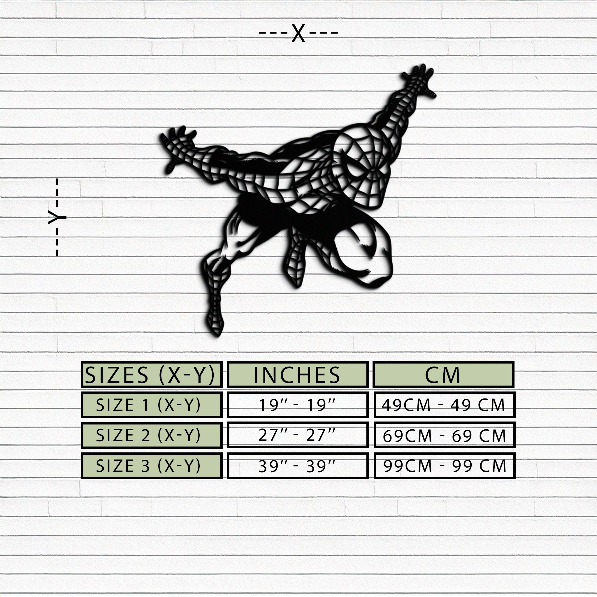 Spider-Man Geometric Metal Wall Art - Modern Minimalist Style
