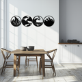 Steel Metal Wall Art Set Four Elements Fire Water Air Earth Handcrafted Geometric