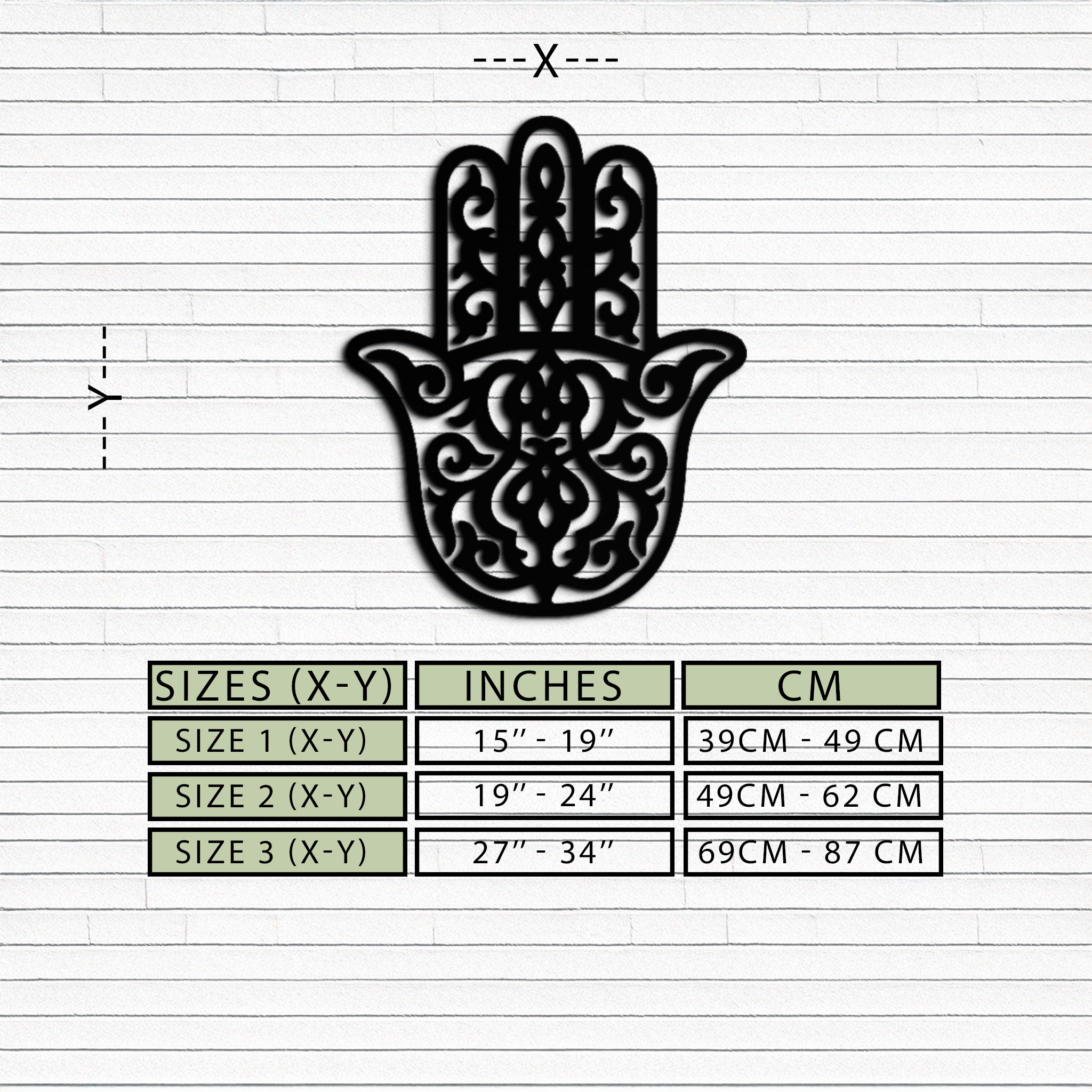 Hamsa Hand Handcrafted Metal Wall Art - Spiritual Protection Blessing Home Symbol