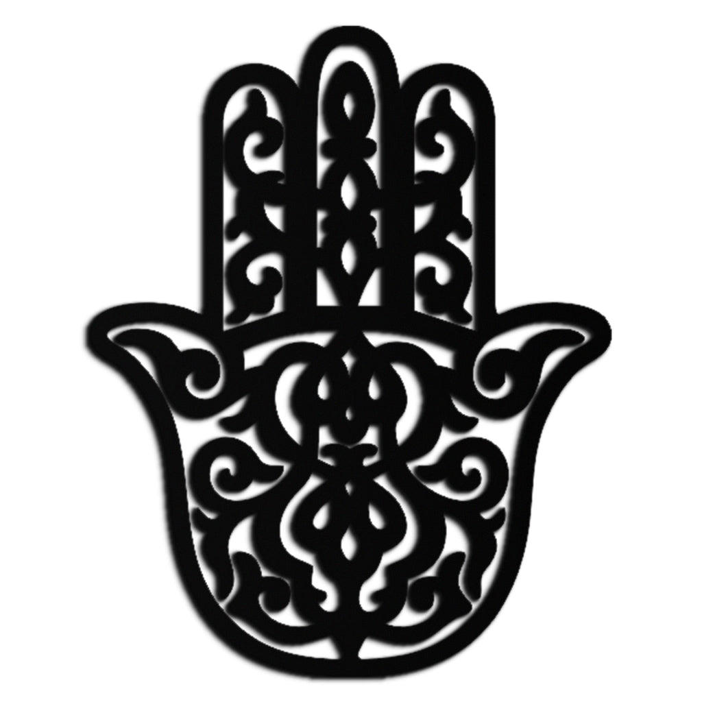 Hamsa Hand Handcrafted Metal Wall Art - Spiritual Protection Blessing Home Symbol