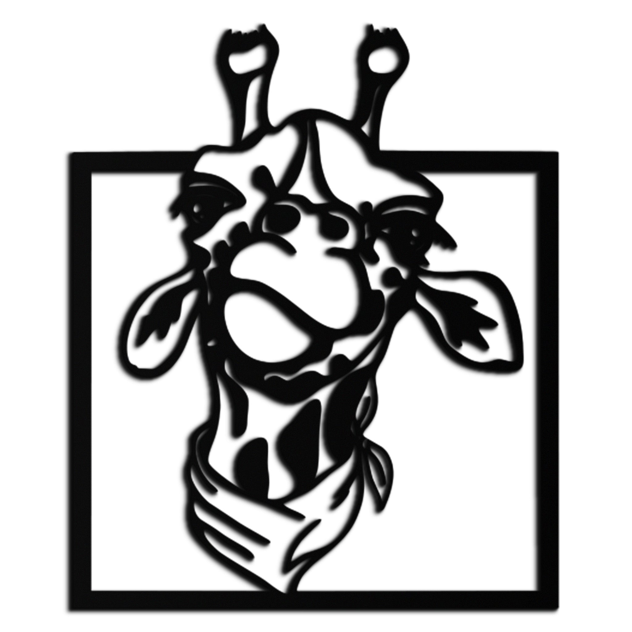 Metal Giraffe Wall Art - Playful Safari Nursery Animal Decor