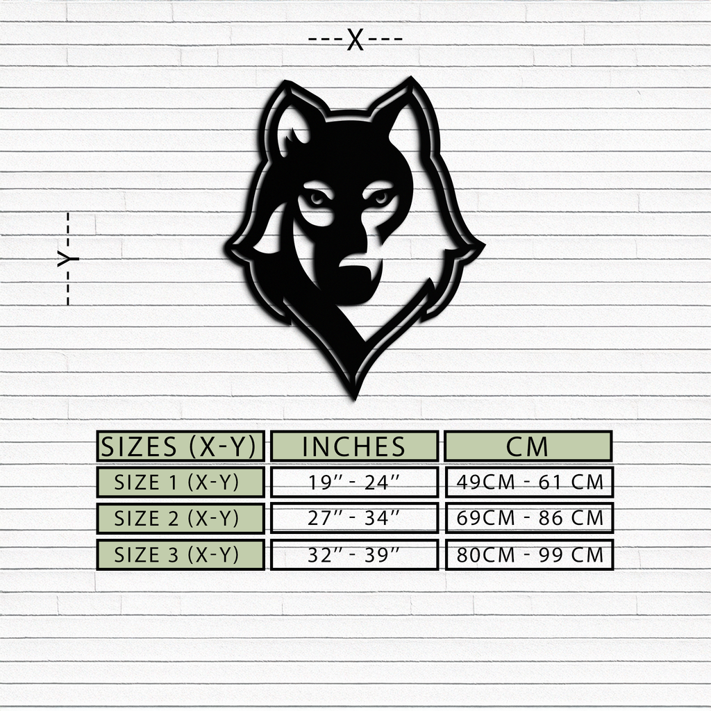 Geometric Wolf Metal Wall Art - Modern Home Decor