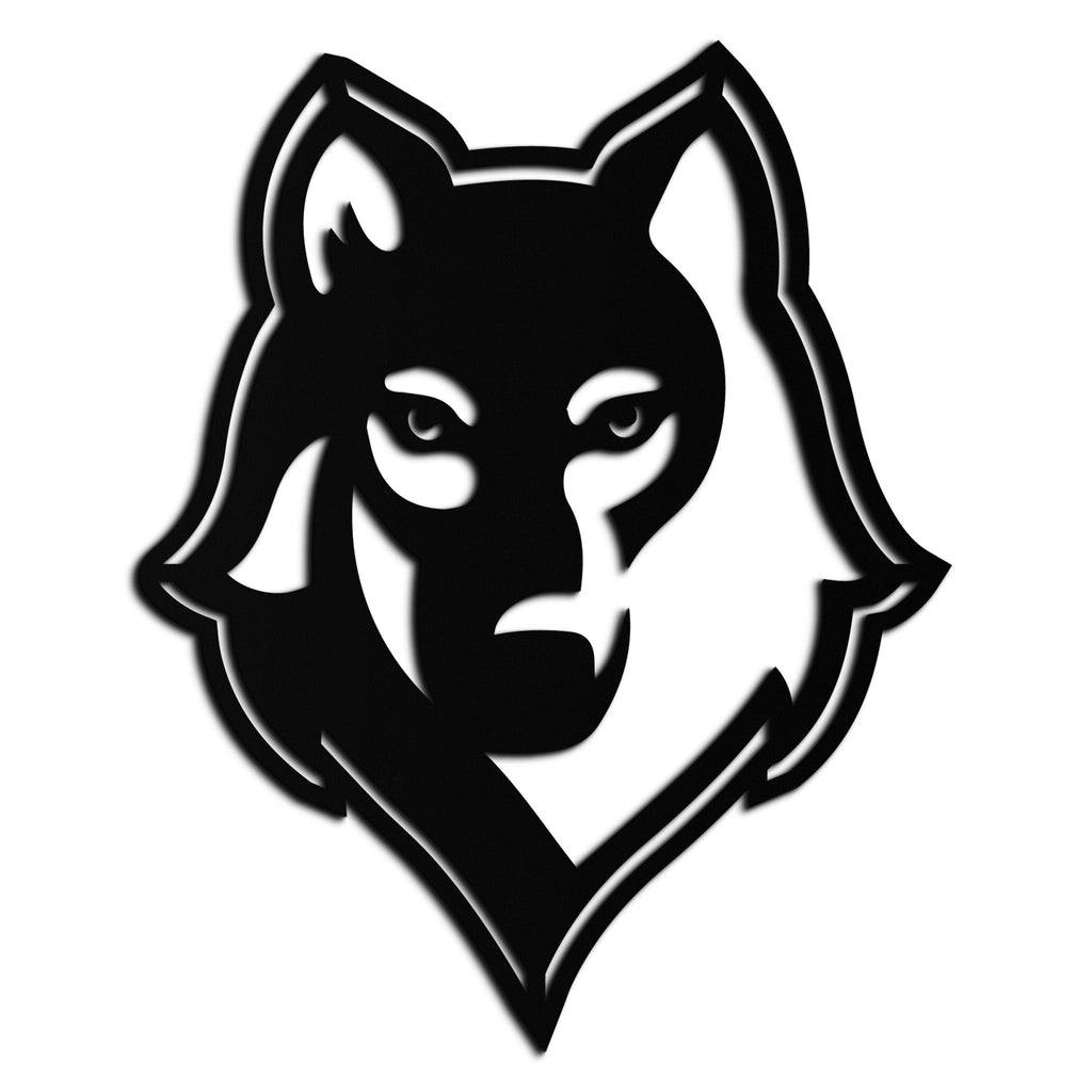 Geometric Wolf Metal Wall Art - Modern Home Decor
