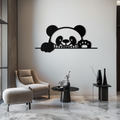 Metal Panda Wall Art - Cute Geometric Minimalist Modern Design