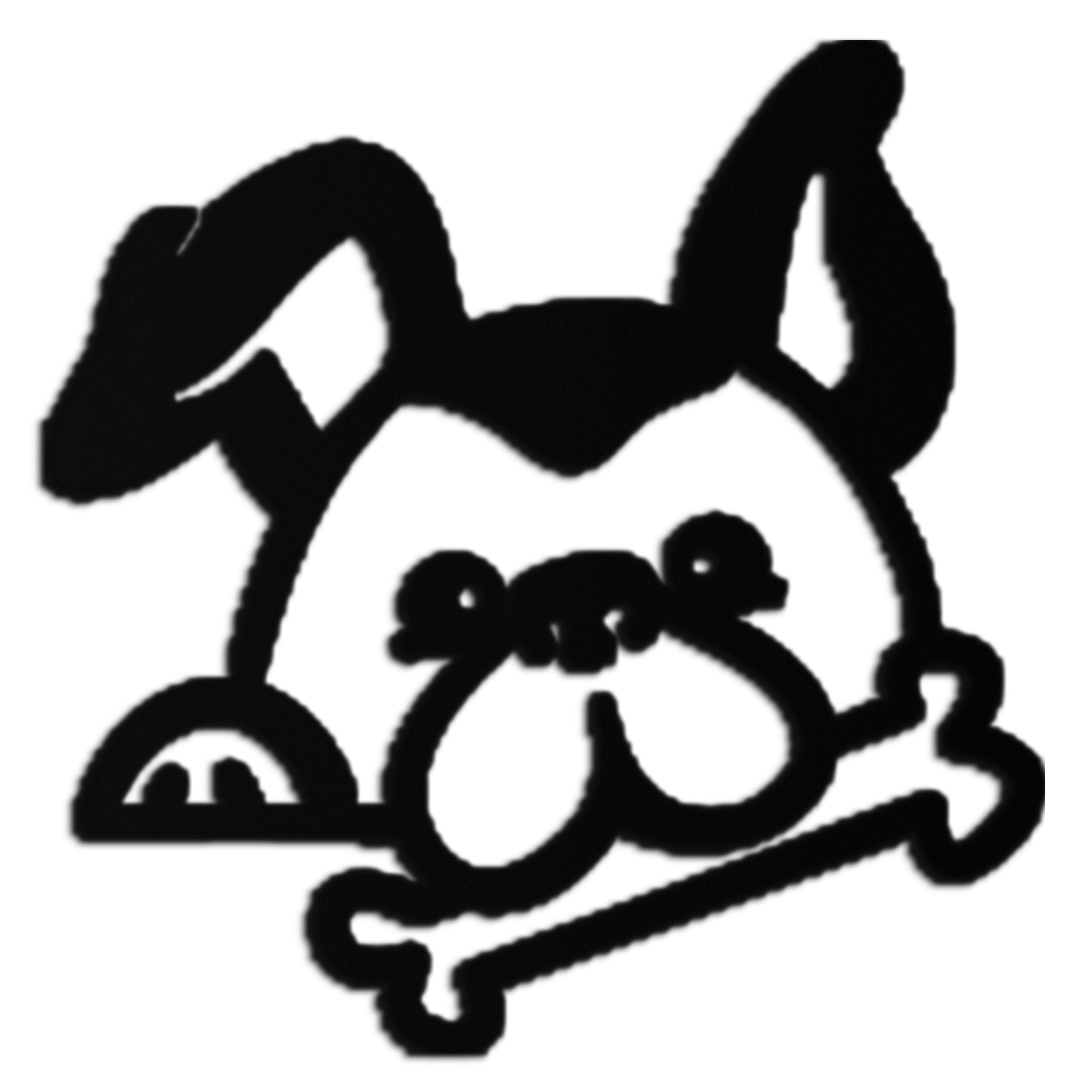 Metal Dog Holding Bone Wall Art - Charming Playful Pet Home Decor Wall Accent