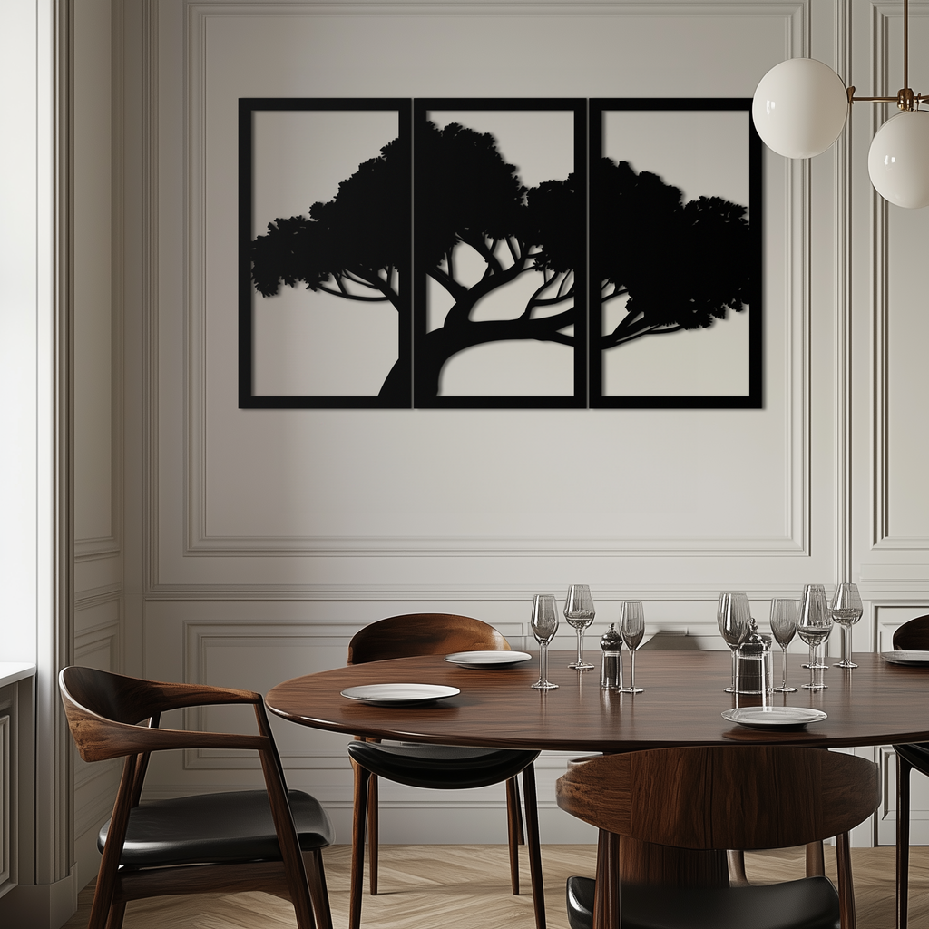 Premium Steel Tree Silhouette Wall Art Modern Inspired Decor