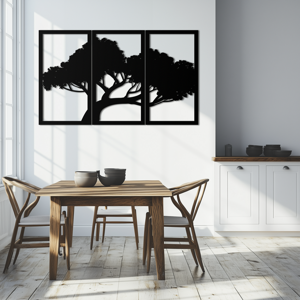 Premium Steel Tree Silhouette Wall Art Modern Inspired Decor