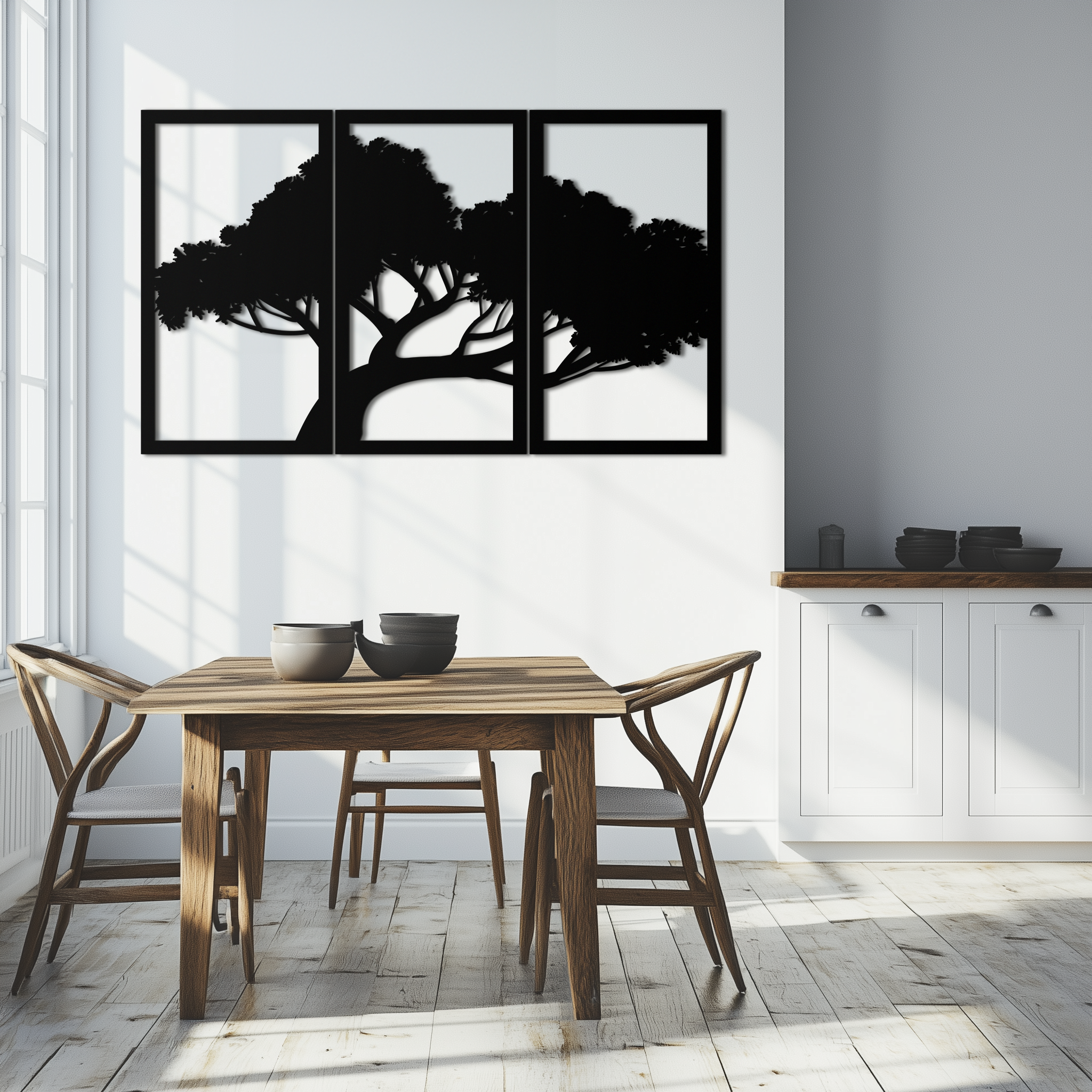 Premium Steel Tree Silhouette Wall Art Modern Inspired Decor