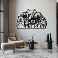 Metal Wall Art Jungle Safari Cute Colorful Animals Kids Room Playroom Home Decor