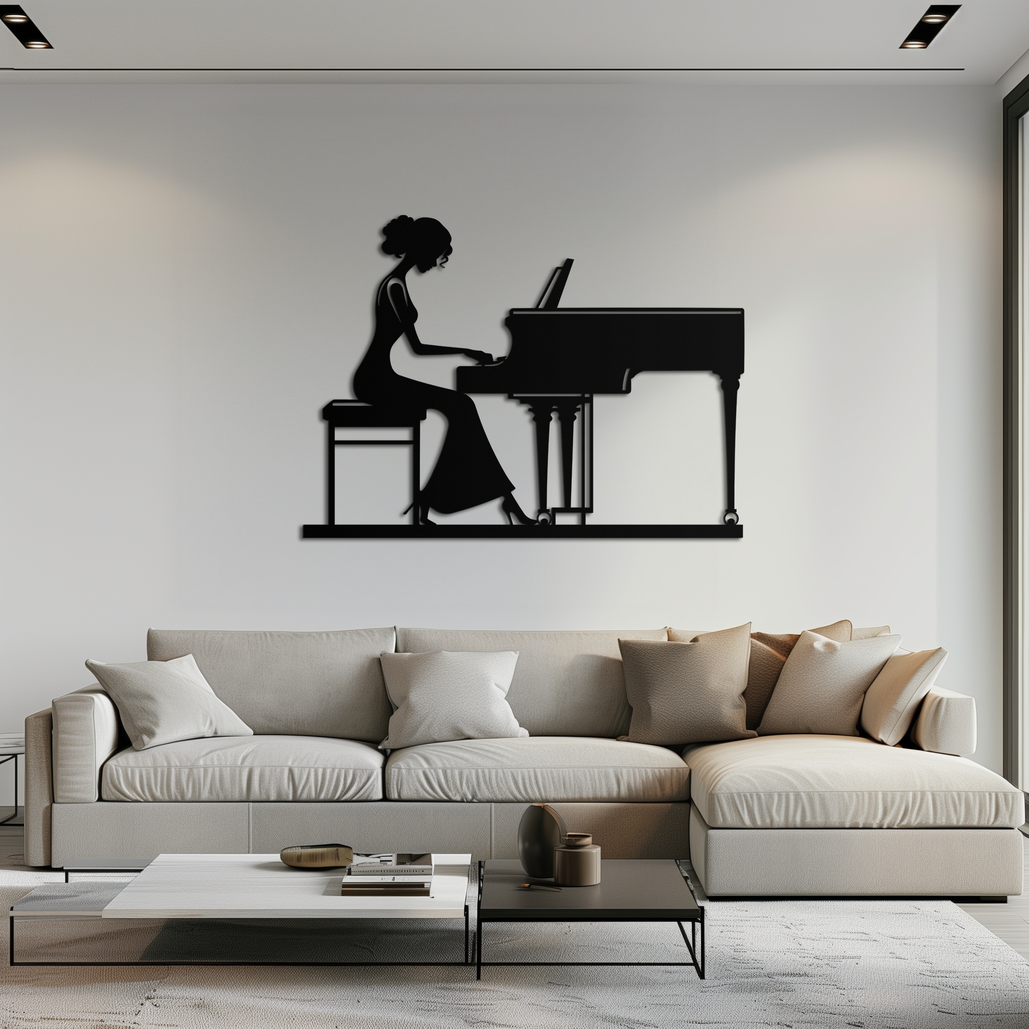 Four Elements Metal Wall Art - Steel Vertical Modern Silhouette Earth Air Fire Water