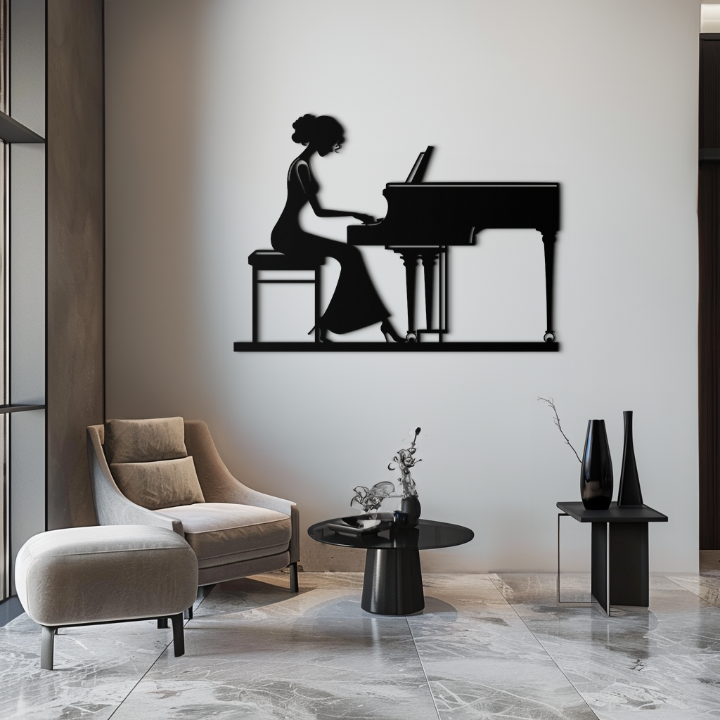 Four Elements Metal Wall Art - Steel Vertical Modern Silhouette Earth Air Fire Water