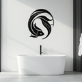 Metal Japanese Fish Wall Art - Minimalist Elegant Ocean Design