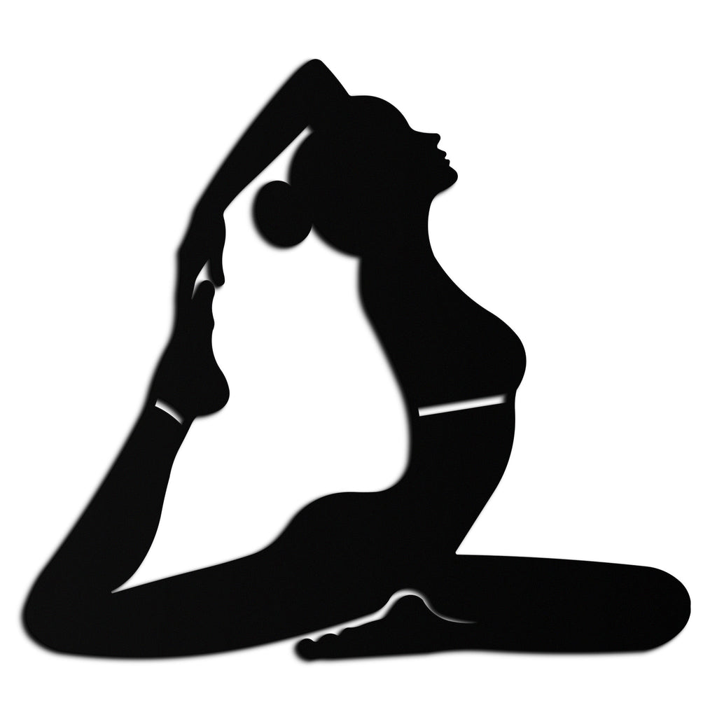 Metal Wall Art Kapotasana Yoga Pose Silhouette Minimalist Decor