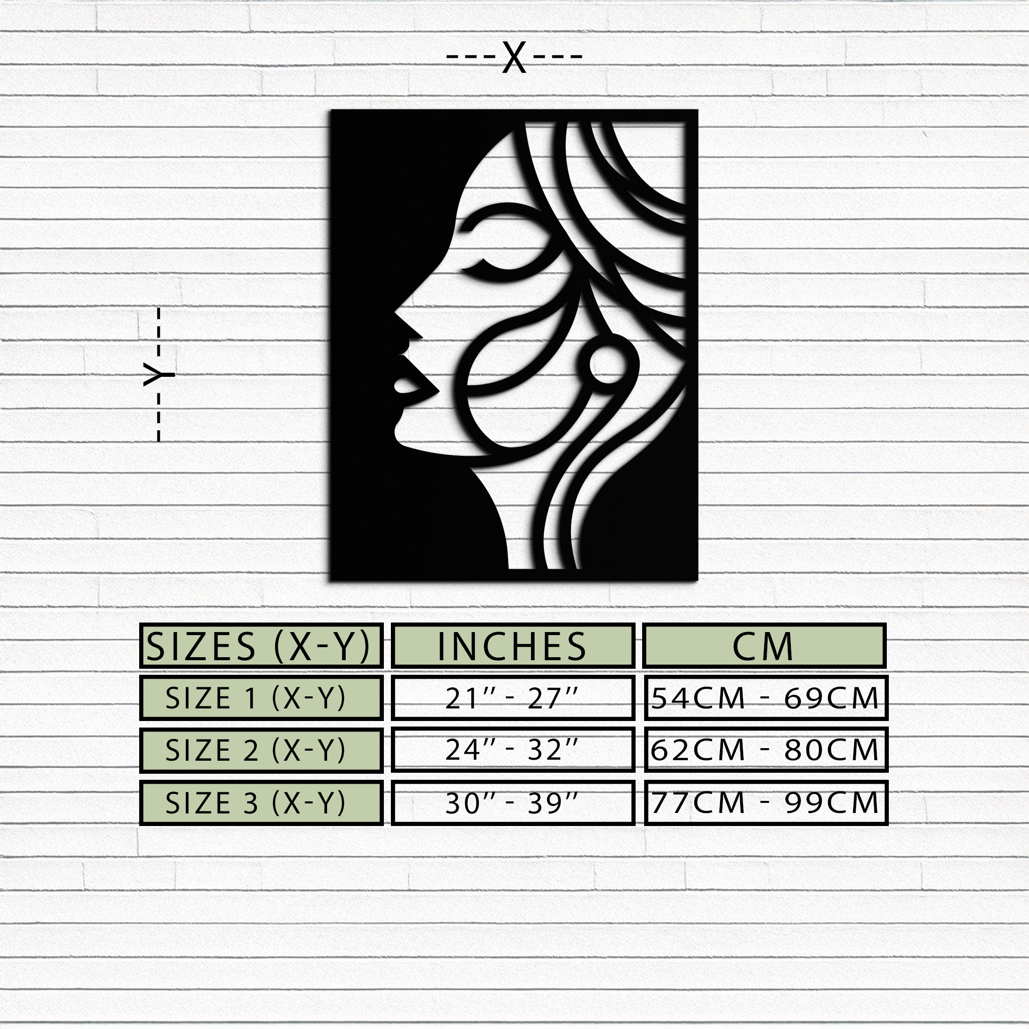 Female Silhouette Metal Wall Art Elegant Modern Abstract Design